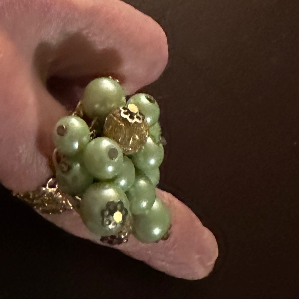 Handmade Miami Artist William Holman 111 . Green gold 24 Goldleaf  adj 6.5 -8 j
